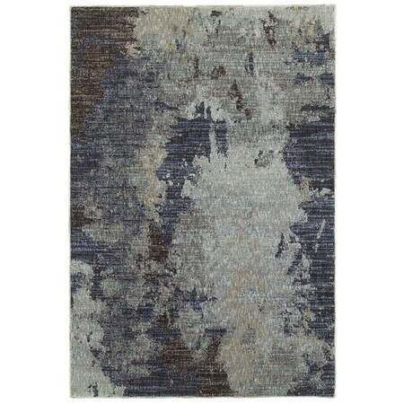 Oriental Weavers 5 ft. 3 in. x 7 ft. 3 in. Evolution Contemporary Area Rug, Navy E8049B160230ST